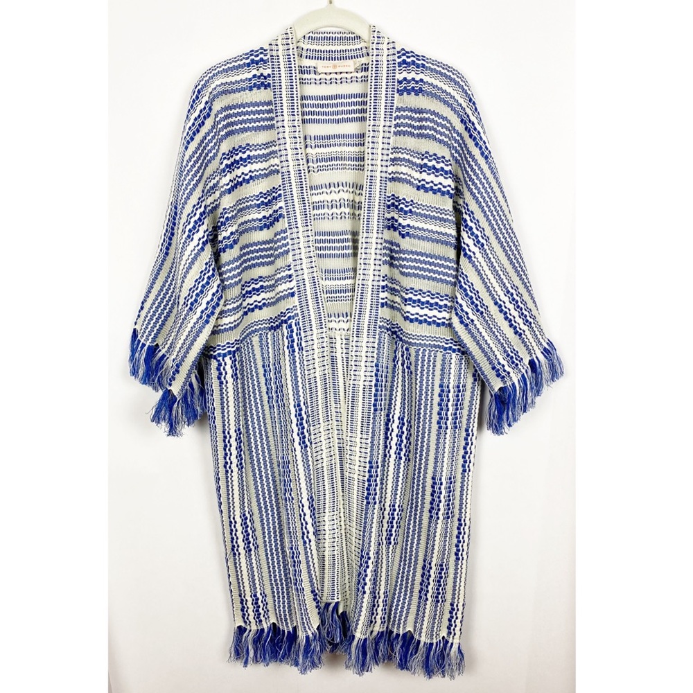 Tory Burch Open Front Fringe Cardigan - Picture 2 of 7